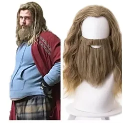 Superhelten Thor Cosplay Paryk Thor Kostume Cosplay Skæg Paryk Hår Halloween Karneval Fest Parykker