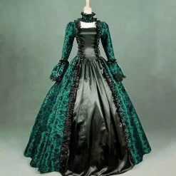 S-3xl Dame Middelalder Renaissance Kostume Over M Grøn Green M
