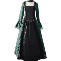 S-3xl Dame Middelalder Renaissance Kostume Over M Grøn Green M