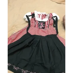 S-6xl Voksen Kvinder Traditionel Oktoberfest Kostume Ølpige Uniform Tysk Bayersk Øljomfru Dirndl Udklædning 4XL