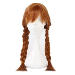 Syntetiske fiber paryk til cosplay, professionelt design åndbart materiale let at vaske og pleje, perfekt til fest, Halloween og fødselsdag