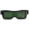 Tand LED Briller Tilpasset Sprog USB Opladning Blinkende Lysende Briller
