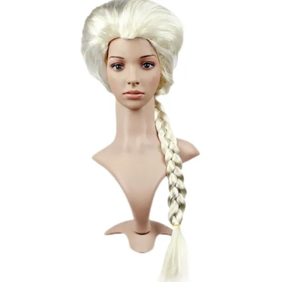 Tegnefilm Figur Cosplay Paryk Syntetisk Lang Flettet Paryk Halloween Jul Kvinder Cosplay Fest Kostume Daglig Paryk