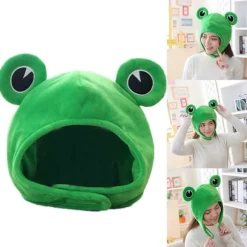 Tegneserie Sjov Sød Plys - Frø Hat Cosplay Kostume Klæd Dig Ud H