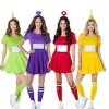 Teletubbies kostumer til kvinder Tinky Winky Dipsy Laa-Laa Po Cosplay Fest Fancy Dress Suit (4-6 år Rød)