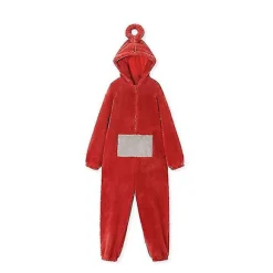 Teletubbies One Piece Pyjamas Voksen fortykket koralfleece Red M