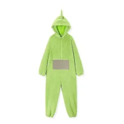 Teletubbies Onesie Pyjamas Voksen fortykket koral fleece Green XL