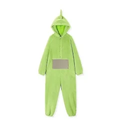Teletubbies Onesie Pyjamas til Voksne Tyk Koralfleece Grøn Grøn Grøn-FF- Grøn Green XL