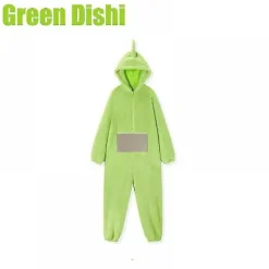 Teletubbies voksen jumpsuit onepiece pyjamas onepiece mænd og kvinder unisex par hjemmetøj grøn-Xin Grøn Green S