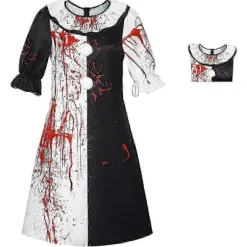 Terrifier 2 Art the Clown Cosplay Blodplet Jumpsuit Voksen Unisex Halloween Karneval Kostume Dragter Fancy Dress L