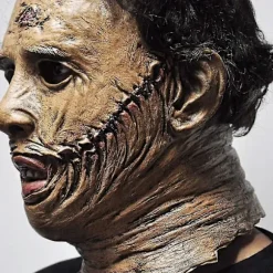 Texas Chainsaw Massacre Leatherface Maske i Latex - Gyserfilm Halloween Cosplay Kostume Party Event Rekvisitter Legetøj Karneval Maske