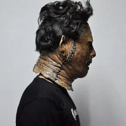 Texas Chainsaw Massacre Leatherface Maske i Latex - Horrorfilm Halloween Cosplay Kostumefest Eventrekvisitter Legetøj Karnevalsmaske-FF-