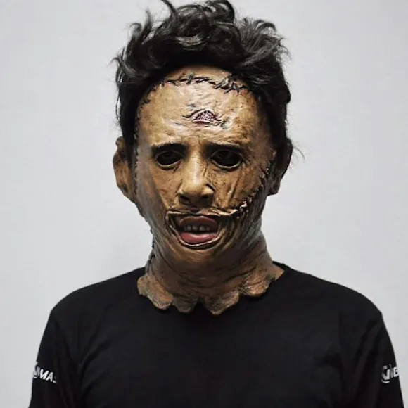 Texas Chainsaw Massacre Leatherface Maske i Latex - Horrorfilm Halloween Cosplay Kostumefest Begivenhed Rekvisitter Legetøj Karnevalsmaske-FF-