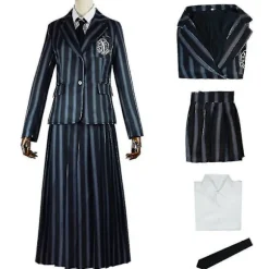 The Addams Family Cosplay onsdag onsdag film og tv med samme cosplay onsdag skoleuniform [uden vest]. M
