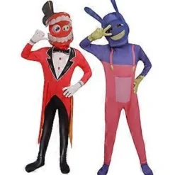 The Amazing Digital Circus Cosplay Jumpsuit Jax Caine Bodysuit Kostume (160 Jax)
