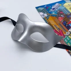 The Good Life Herre- eller Damemaske i Høj Kvalitet - Venetiansk Maskerademaske til Fest - Øjenmaske - Sort Mat - Karneval - Halloween