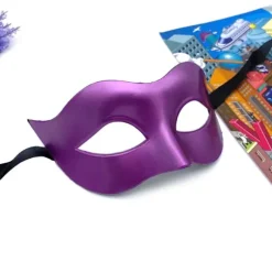 The Good Life Herre- eller Damemaske i Høj Kvalitet - Venetiansk Maskerademaske til Fest - Øjenmaske - Sort Mat - Karneval - Halloween