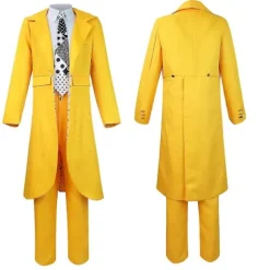 The Mask Jim Carrey Gul Kostume Cosplay Kostume Herre Uniform Beklædningssæt 2XL