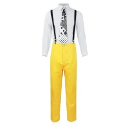 The Mask Jim Carrey Gul Kostume Cosplay Kostume Herre Uniform Beklædningssæt 2XL