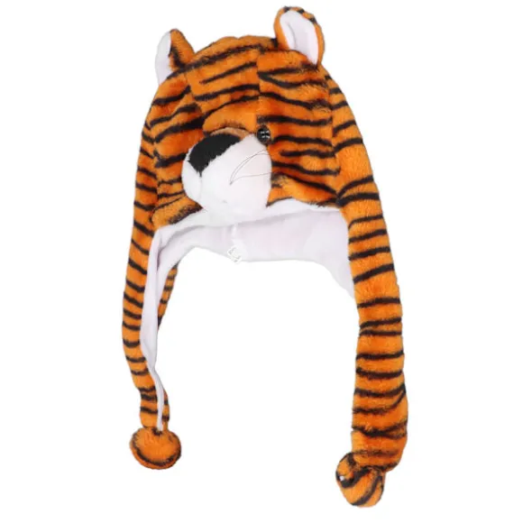 Tiger Sød Plys Hat Blød Koldbeskyttende Antistatisk Sjov Vintertigerhat til Skolecamping