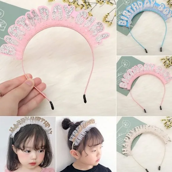 Tillykke med fødselsdagen Headclip Plastic Hårklemmer 2 2 2