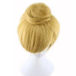 Tinker Bell Paryk Kvinder Kort Glat Cosplay Kostume Paryk Til Halloween Hår Guld Blond Fest Jule Paryk