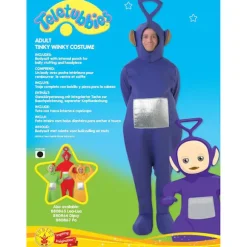 Tinky Winky Teletubbies Voksen Fæstekostume Lilla purple 180 cm
