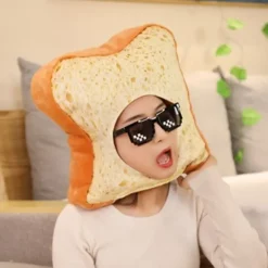 Toast Brød Hat Varmt Brød Selfie Props Plys Hat Kostume Tilbehør-Xin