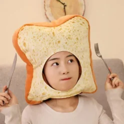 Toastbrød Hat Varm Brød Diy Selfie Props Plys Hat Kostume
