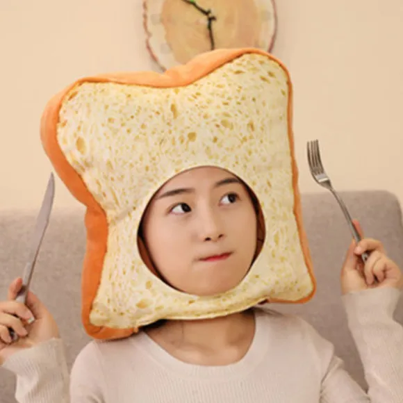 Toastbrød Hat Varm Brød Diy Selfie Props Plys Hat Kostume