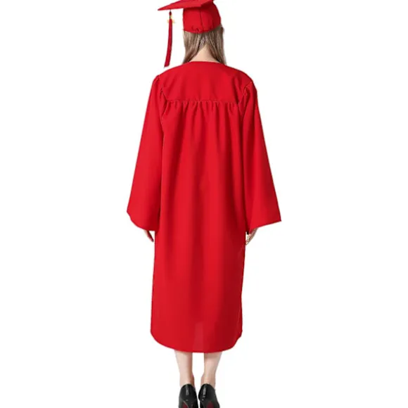 Toga Universitetsdiplom og Gradueringshue til Voksne 2023 High School Graduation Suit Rød L til Mænd og Kvinder