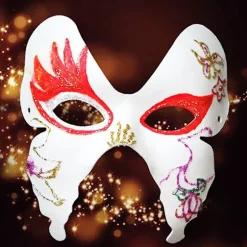 Tom farvemaling maske maske cosplay pulp maske børnehave diy forsyninger Jikaix Butterfly