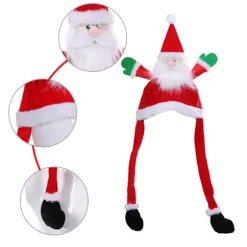 Tomteluva Navidad Rekvisita Nytår Sjov Julehue Voksne Børn Juledekorationer Til Hjemmet Julemanden null - 1