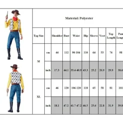 Toy Story Woody Voksen Fæstningsdragt Cowboy Kostume Cosplay Tøj M