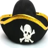Trekantet pirathat - Trefarvet piratkostume tilbehørshat - 1 stk.