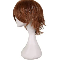 Trendy kort lige cosplay kostume paryk til kvinder, CJY light brown