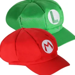 Trixes Pakke med 2 Mario og Luigi Hatte Røde og Grønne Videospiltema Kasketter