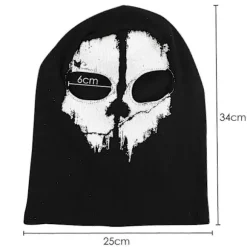 Trixes Spøgelsesmaske - Balaclava Motorcykel Paintball One Size Farve Sort R_l-Perfet