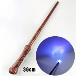 Tryllestav 36 cm Længde Lys Lyd Holdbar Plast Batteridrevet Cosplay Stav med Briller til Fest Rollespil