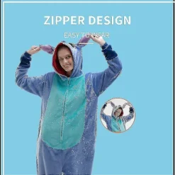 Tætsiddende Unisex Voksen Onesie Pyjamas Flanel Cosplay Dyr Heldragt Halloween Kostume Natøj Hjemmetøj Q Grisling 85cm - Perfekt BlueStitch XL