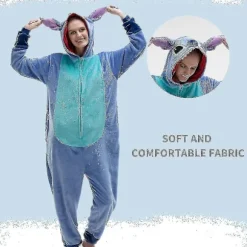 Tætsiddende Unisex Voksen Onesie Pyjamas Flanel Cosplay Dyr Heldragt Halloween Kostume Natøj Hjemmetøj Q Grisling 85cm - Perfekt BlueStitch XL