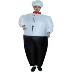 Tykkok Cosplay Kostumer Halloween Oppusteligt Tøj Sjovt Kokketøj til Festforestilling (Voksne, Fri Størrelse)