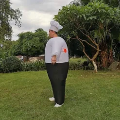 Tykkok Cosplay Kostumer Halloween Oppusteligt Tøj Sjovt Kokketøj til Festforestilling (Voksne, Fri Størrelse)