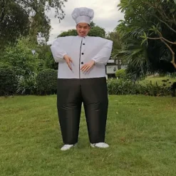 Tykkok Cosplay Kostumer Halloween Oppusteligt Tøj Sjovt Kokketøj til Festforestilling (Voksne, Fri Størrelse)