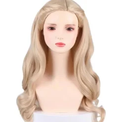 Udsøgt NiceLisa Ond Heks Fletning Brun Ondskabsfuld Paryk Lang Flettet Troldmand Cosplay Parykker til Kvinder (uden Hat) color:Beige
