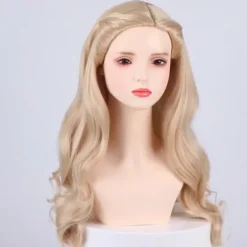 Udsøgt NiceLisa Ond Heks Fletning Brun Ondskabsfuld Paryk Lang Flettet Troldmand Cosplay Parykker til Kvinder (uden Hat) color:Beige