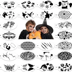 Udtryk din kreativitet med vores kvalitets PET-plastik ansigtsmalingsstencils, laserskæringsteknologi sikrer præcise kropsmalingsskabeloner til