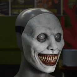 Uhæggelig Halloweenmaske til voksne - Smilende dæmoner, rædselsmasker Cosplay Uhæggelige Halloween-kostumerekvisitter til Halloweenfest Karneval Cosplay (1 stk) | Fyndiq