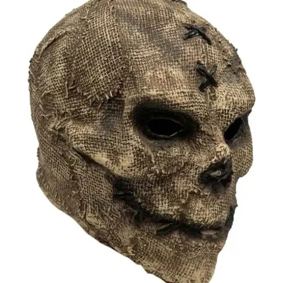 Uhæggelig Halloweenmaske til voksne - Smilende dæmoner, rædselsmasker Cosplay Uhæggelige Halloweenkostume-rekvisitter til Halloweenfest Karneval Cosplay (Træfarve) | Fyndiq