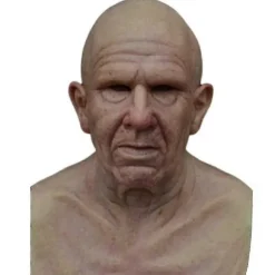 Uhæggelig Ældre Mand Rynke Maske Hovedbeklædning Halloween Fest Karneval Cosplay Horror Rekvisitter Bald Man